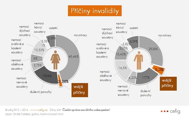 Příčiny invalidity v ČR